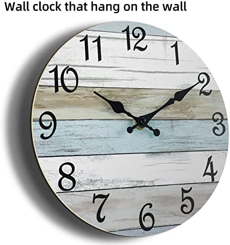CHYLIN Silent Wall Clock 8 Rustic Decorative
