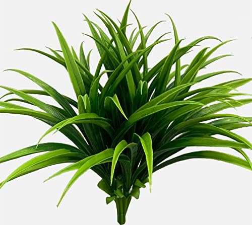 Duciotey Artificial Grass Plants 6Pcs UV Resistant Outdoor Decor