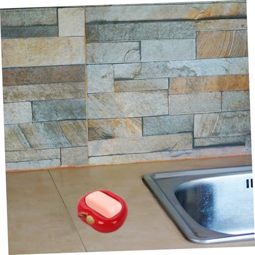 Anneome Ceramic Apple Soap Tray with Drainage
