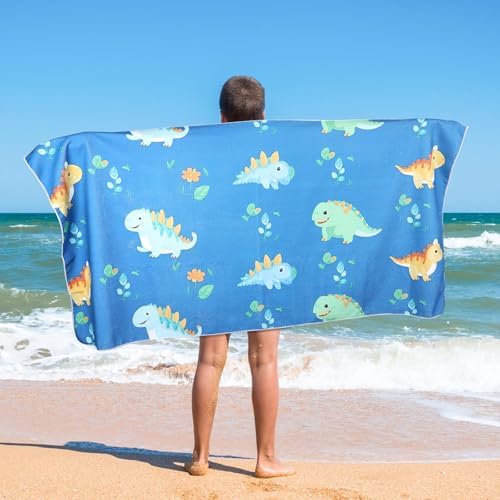 Cumule 60X 30 Dinosaur Beach Towel for Kids