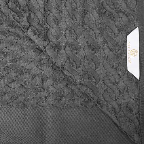 Superior Turkish Cotton Jacquard 4-Piece Bath Towel Set 1