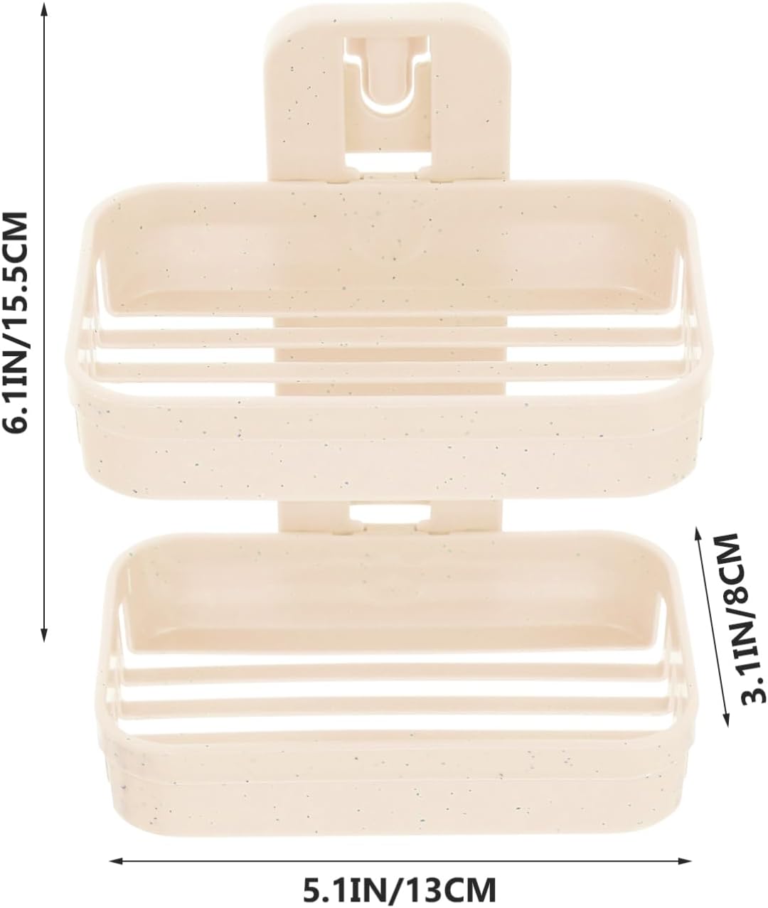 Healifty Wall Mounted Double Layer Soap Dish with Design