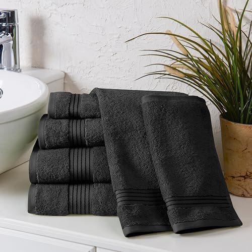 Elegant Comfort Premium Cotton Towel Set Black
