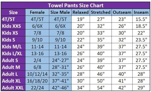Paradise Towelwear Co Towel Pants for Swimmers 1