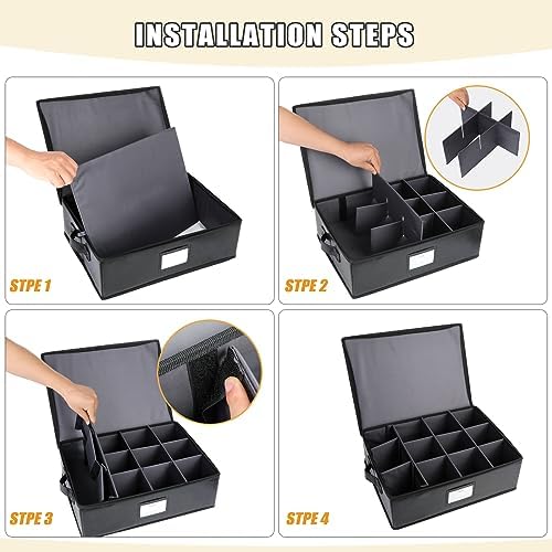 Fireproof Candle Storage Box with Dividers and Ziplock Bags 1