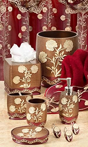 Popular Bath Ombre Rose Soap Dish Burgundy