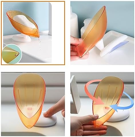 Leaf Shaped Soap Holder 3 Pack with Suction Cup