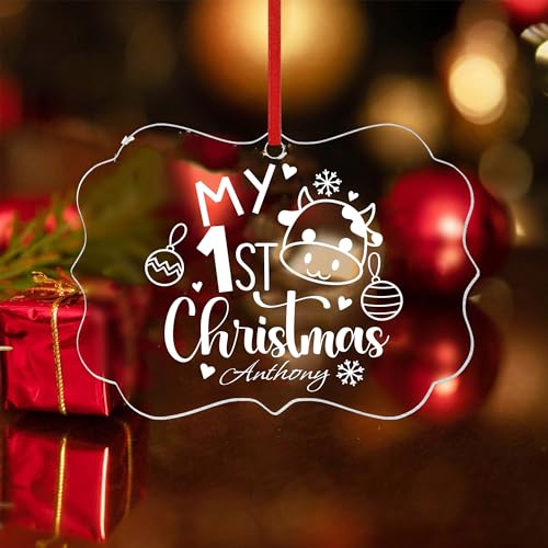 Personalized Babys First Christmas Ornament for Girl Boy 1