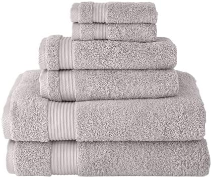 Classic Turkish Towels 6 Piece Set - Light Grey