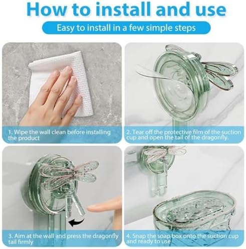 Wall Mounted Double Layer Soap Box with Suction Cup