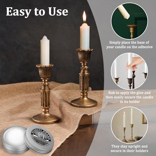 YFANITI Taper Candle Adhesive 1oz for Secure Hold