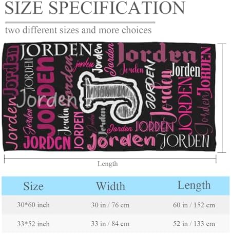 Custom Beach Towels with Names - Black Pink