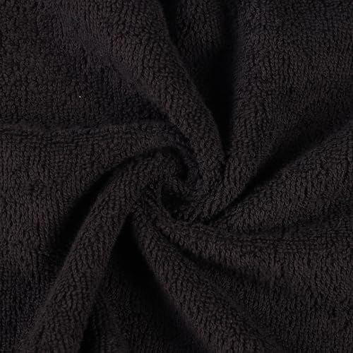 Superior Eco-Friendly Cotton 4-Piece Bath Towel Set - Black