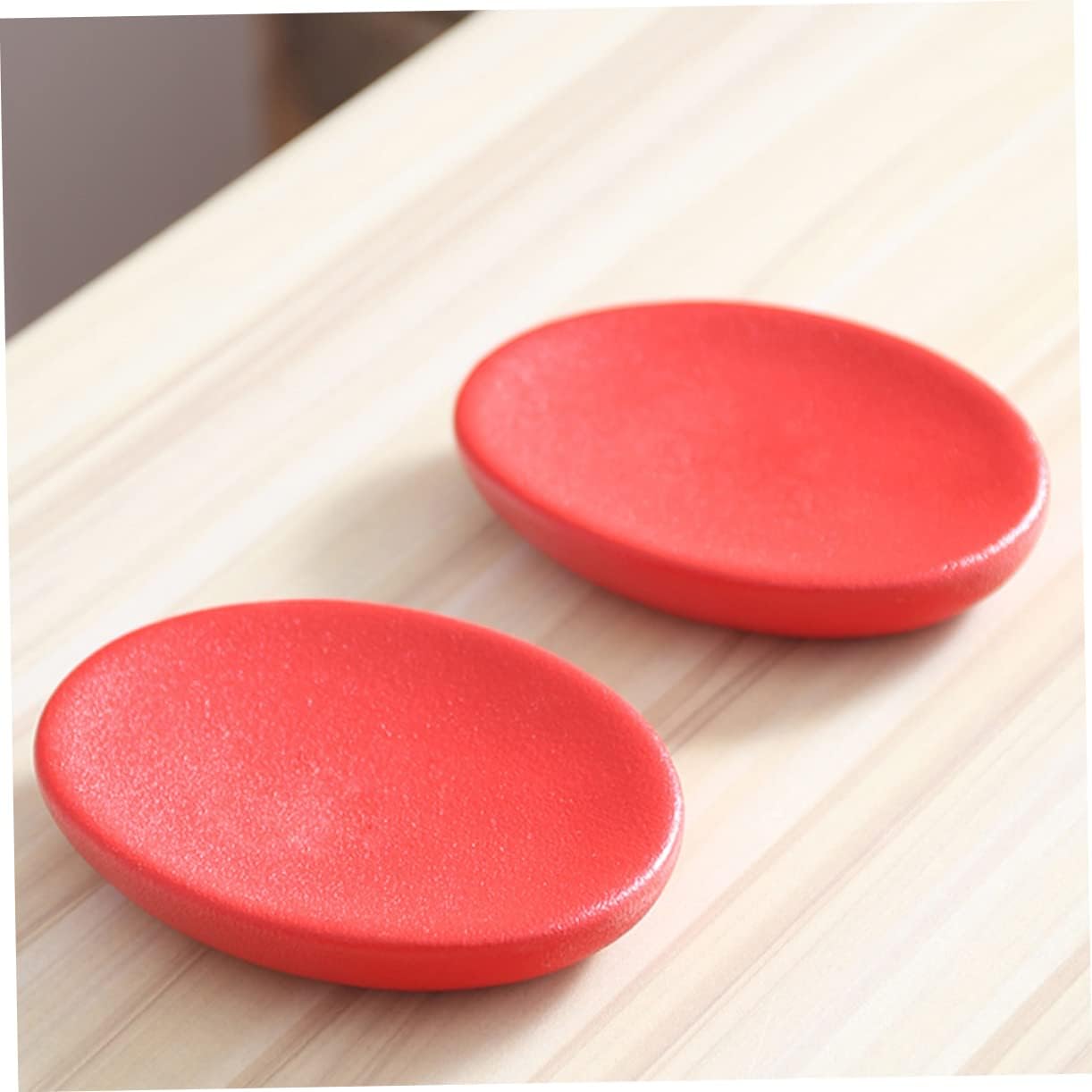 Modern Red Ceramic Soap Dish Holder