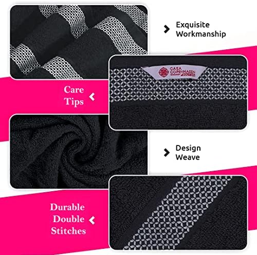 CASA COPENHAGEN Solitaire Towel Set - Pine Grey 2 Piece
