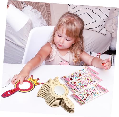 BESPORTBLE Wooden Handmade Mirrors for Boys Girls DIY Craft Set