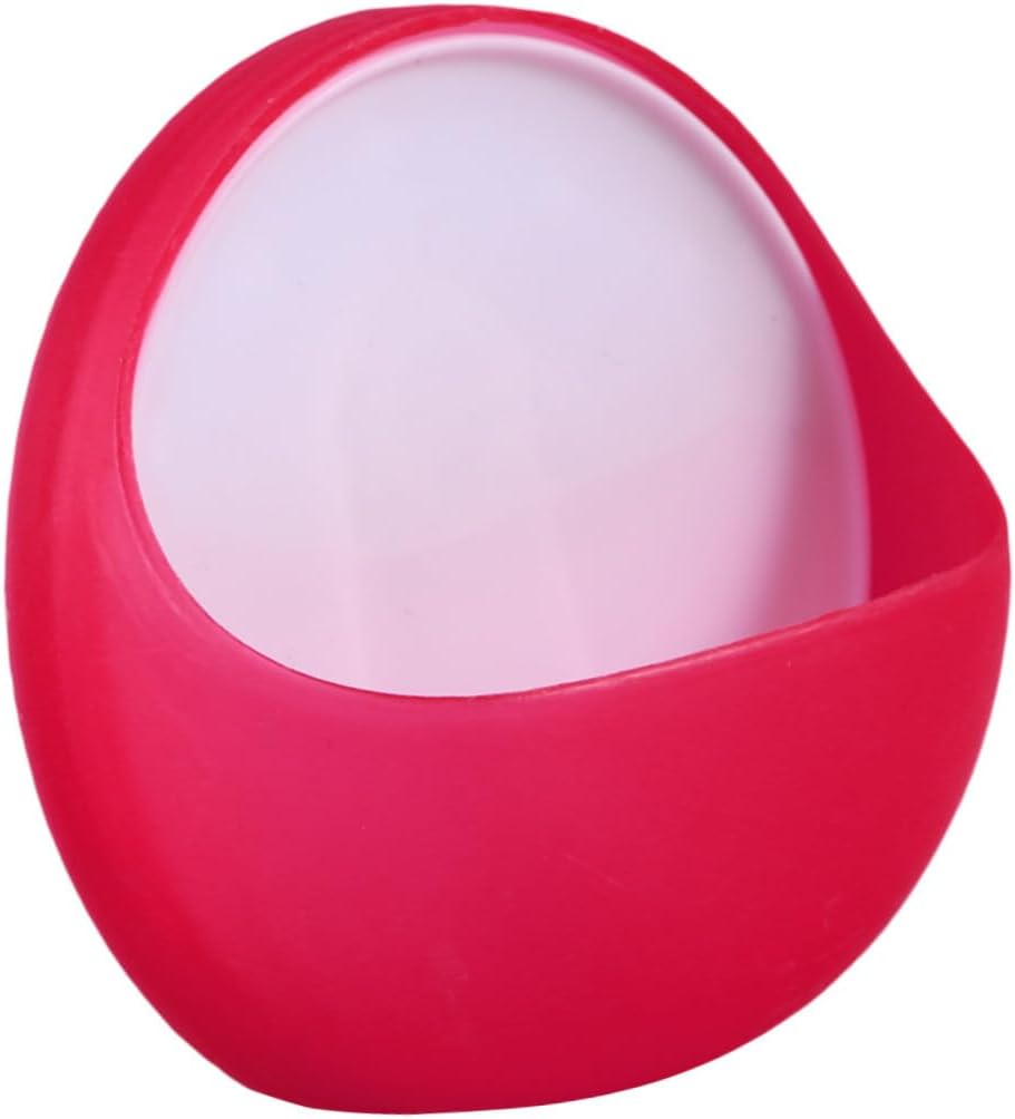 Amosfun Wall Mounted Soap Holder Red Suction Cup Drain Dish
