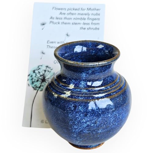 Handmade Blue Mommy Pot Mini Vase Ceramic Keepsake