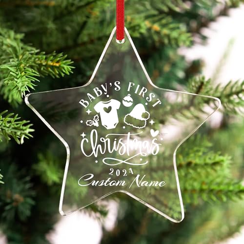 Jasilon Personalized Baby First Christmas Ornament