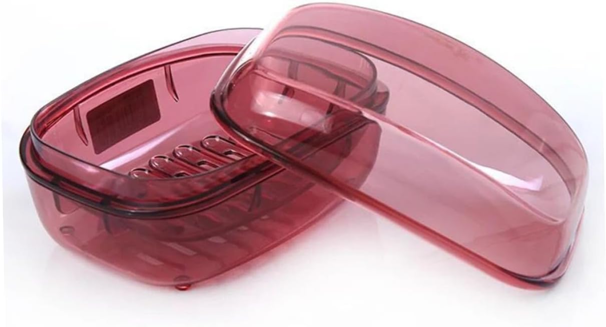 BRIGHTFUFU Plastic Soap Box with Lid Leakproof Holder