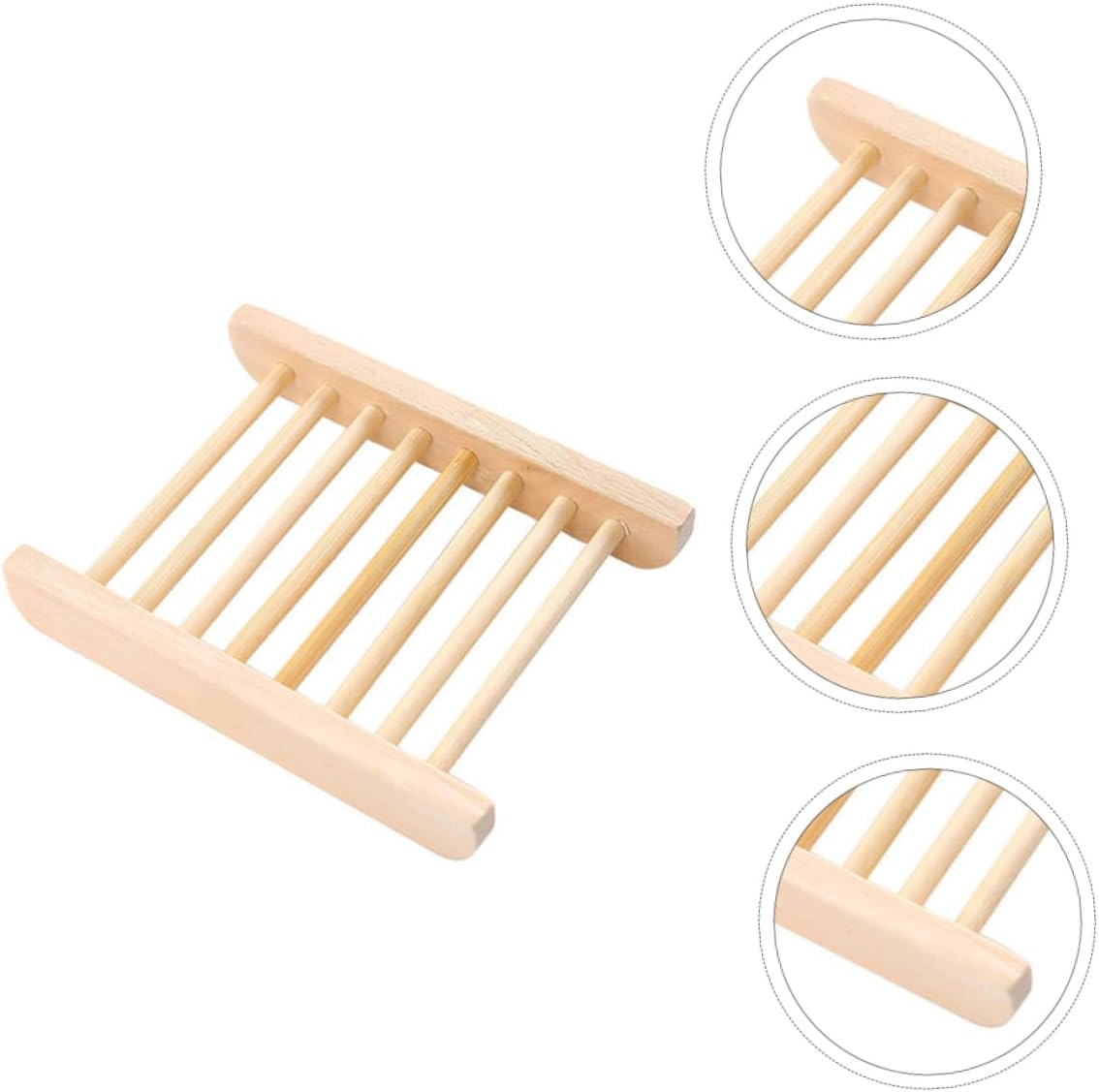 6Pcs Wooden Soap Holder Tray for Kitchen and Bathroom
