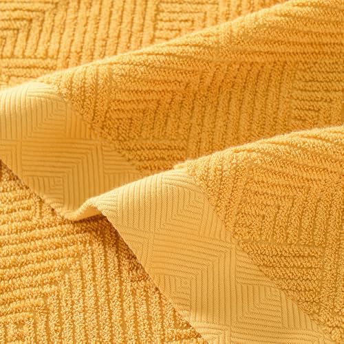 Sense Gnosis Yellow Striped Bath Towels Set of 2