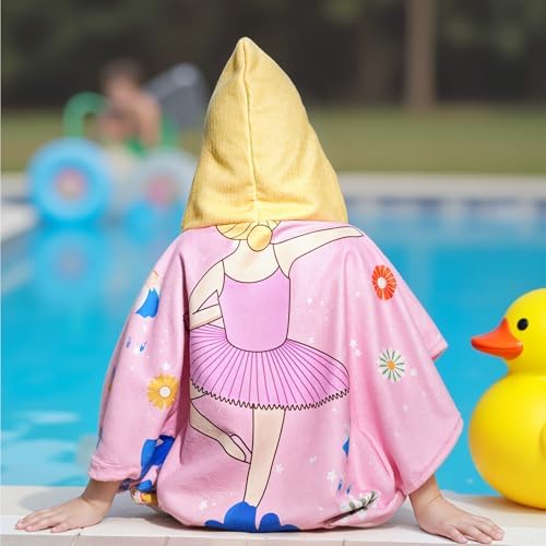Ythuil Kids Hooded Beach Towel with Backpack