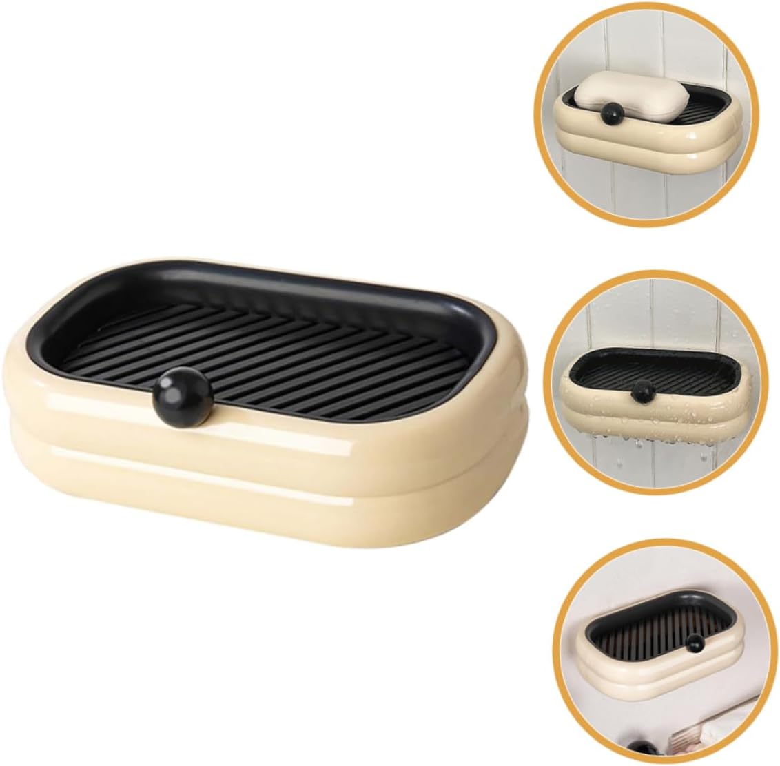 Self-Adhesive Double Soap Holder for Bathroom and Kitchen
