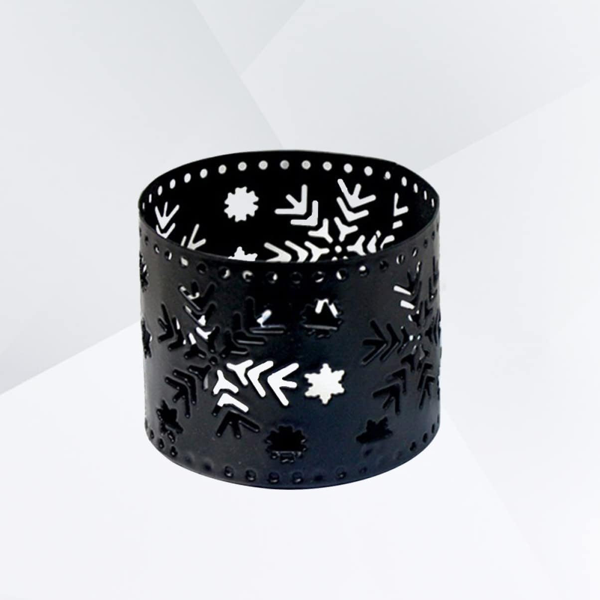 CHILDWEET Iron Snowflake Candle Holder Desk Accessory