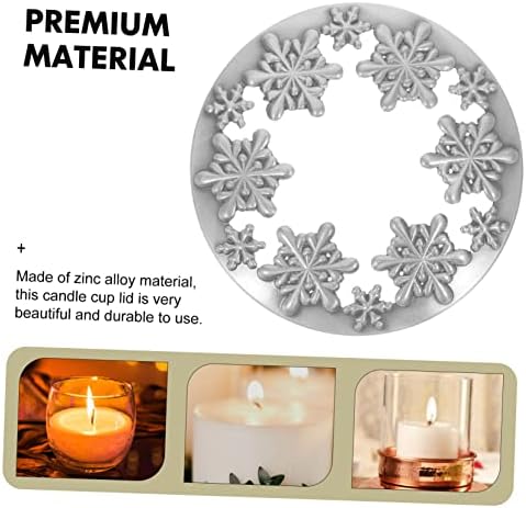 SEWACC Snowflake Candle Lid - Zinc Alloy Christmas Decor