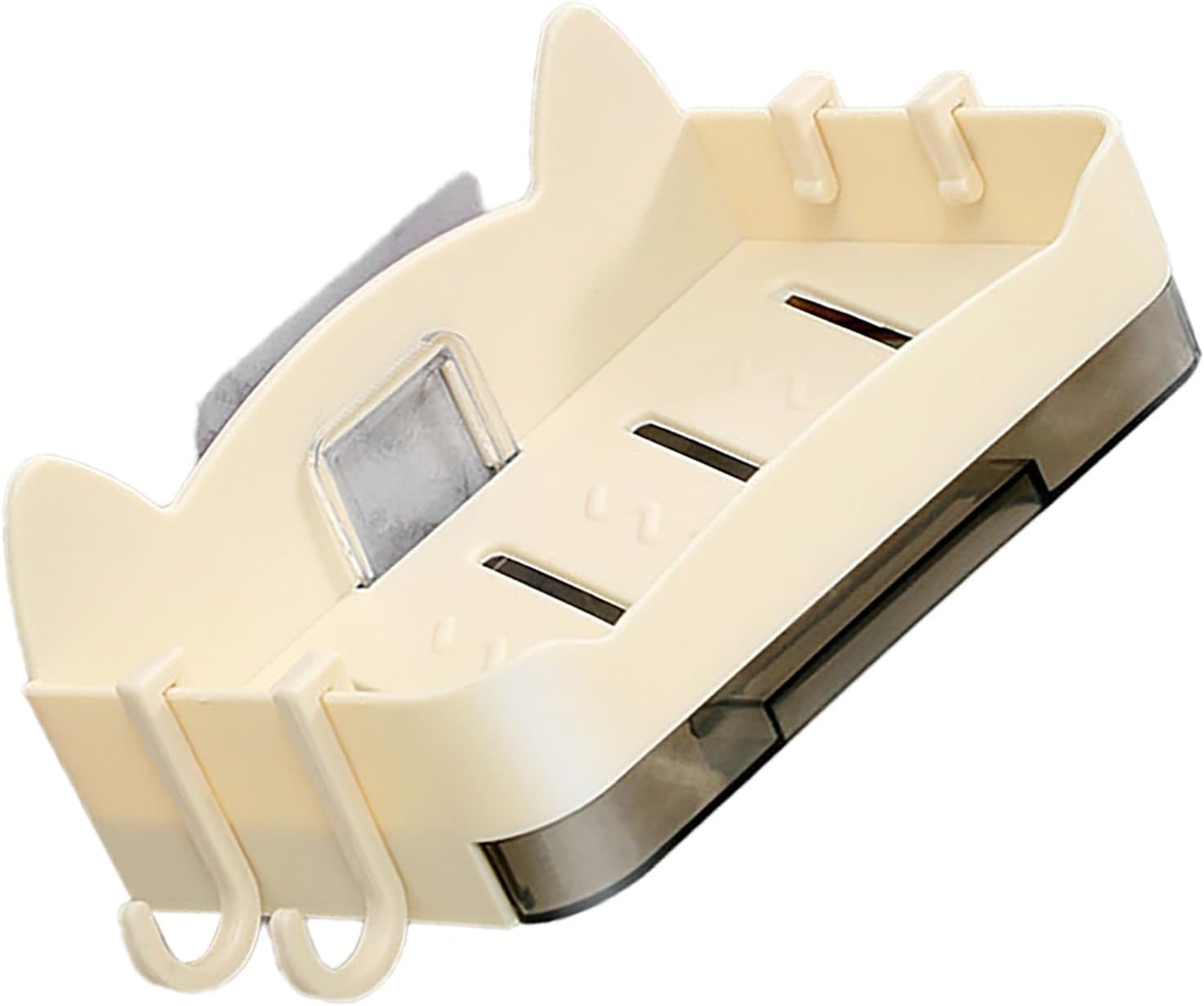 Cute Cat Wall Mounted Soap Holder for Bathroom Beige