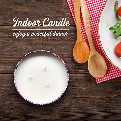 HITHYS Citronella Candles 45 Hour Soy Wax Travel Tin Pack of 3