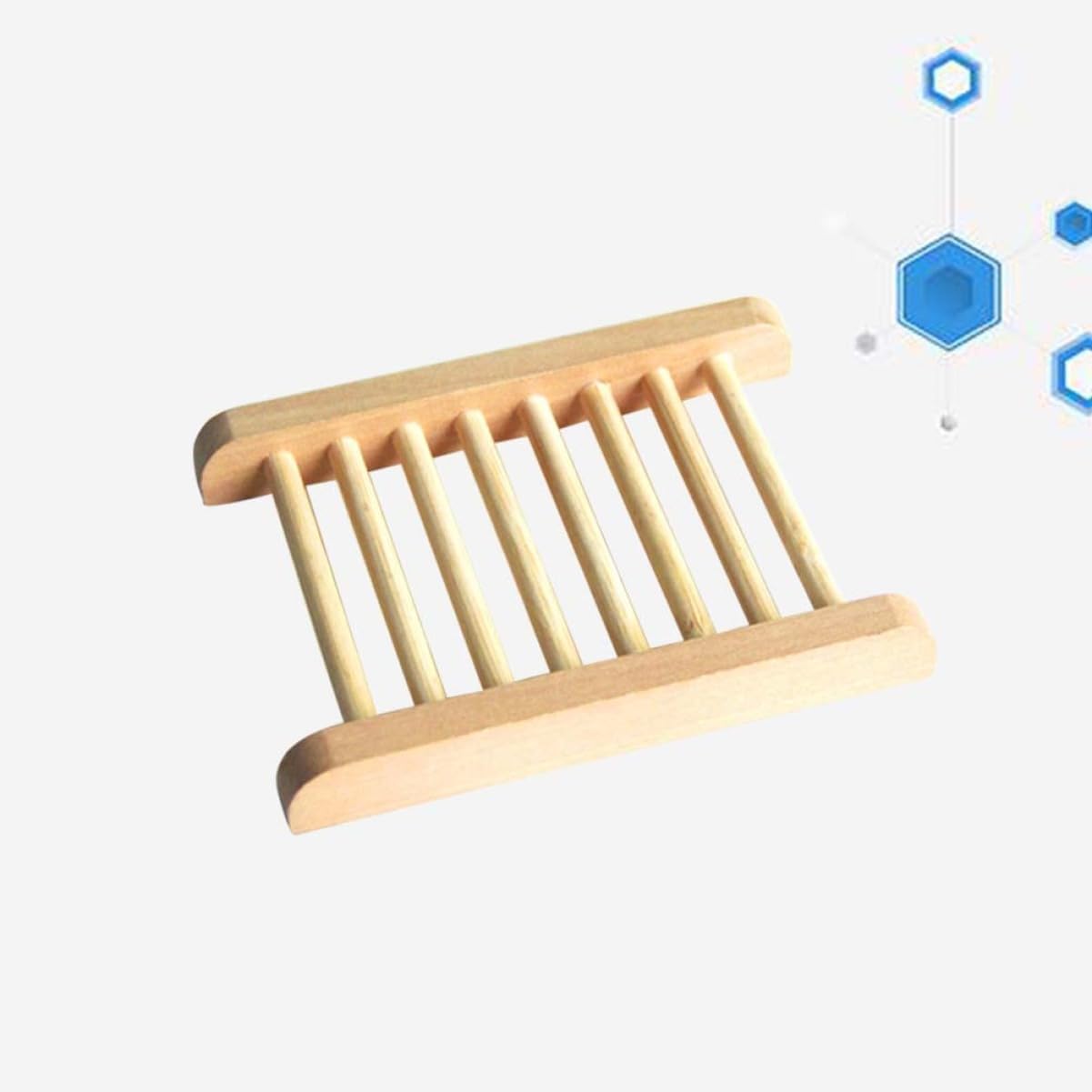 JECOMPRIS 2pcs Natural Wood Soap Tray Holder