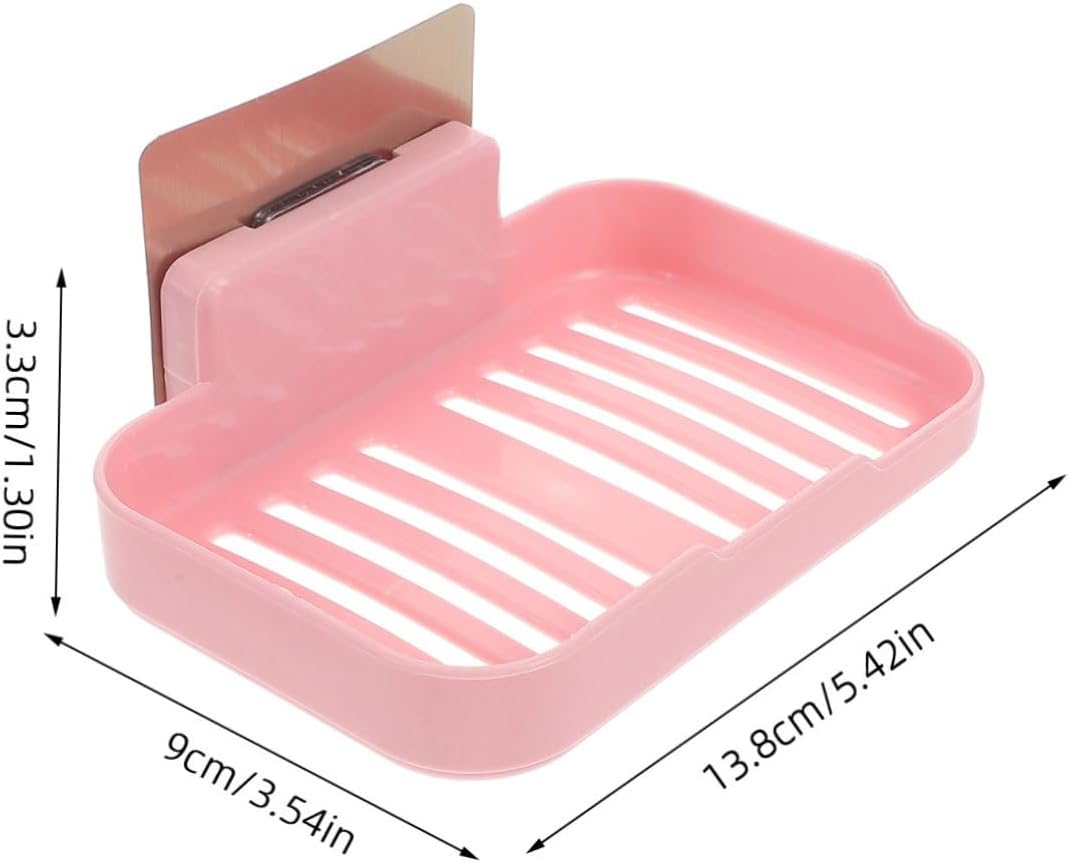 Space-Saving Bath Soap Dish Wall-Mounted Anti-Slip Adhesive Holder 1