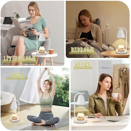 Hong-in White Candle Warmer with Timer - 2 Bulbs 1