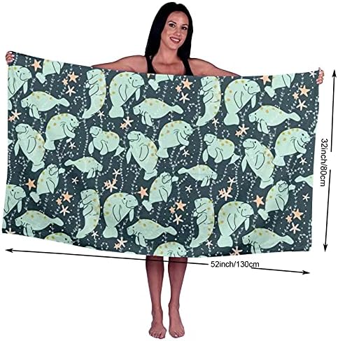 Hitamus Manatee Microfiber Bath Towel 52 X 32 Quick Dry Absorbent