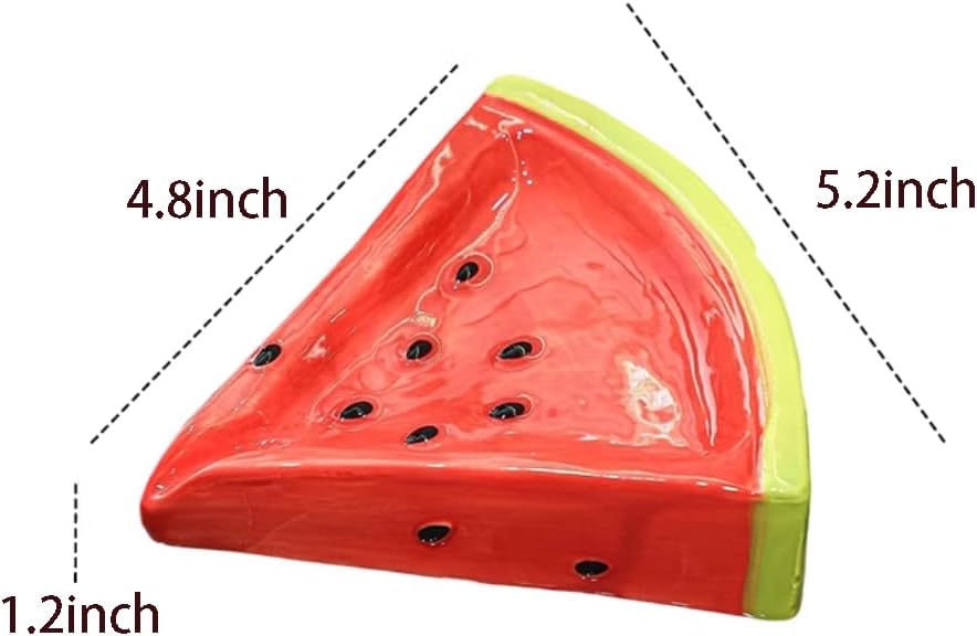 Ceramic Watermelon Soap Dish for Bathroom