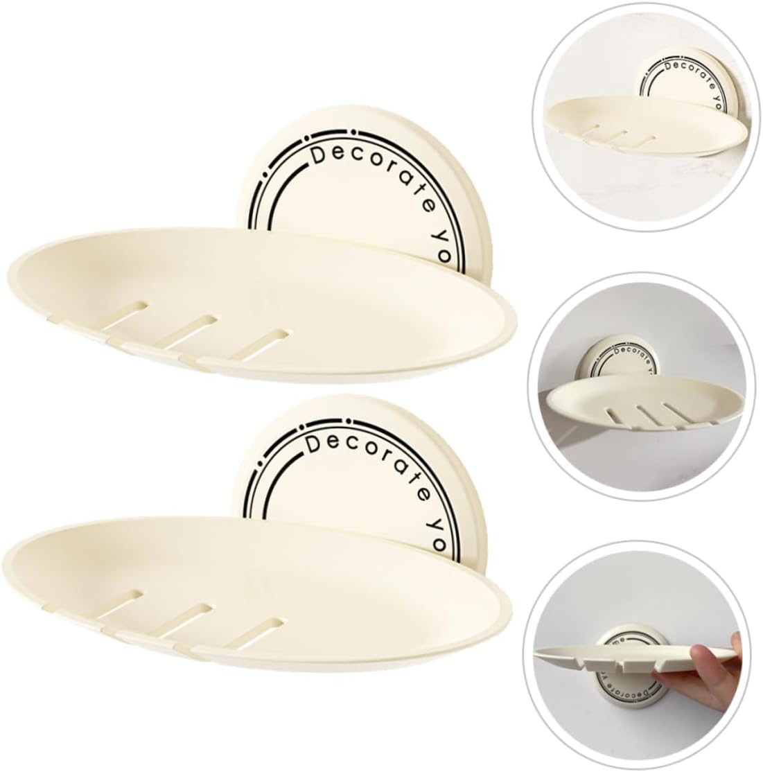 PRETYZOOM Adhesive Wall Mount Soap Dish for Bar Soap