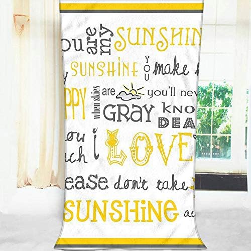 Soft Bath Towels You Are My Sunshine for Home Beach Camping