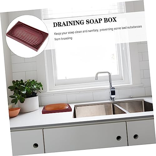 Ciieeo Acrylic Drain Soap Dish Sturdy Holder for Bathroom