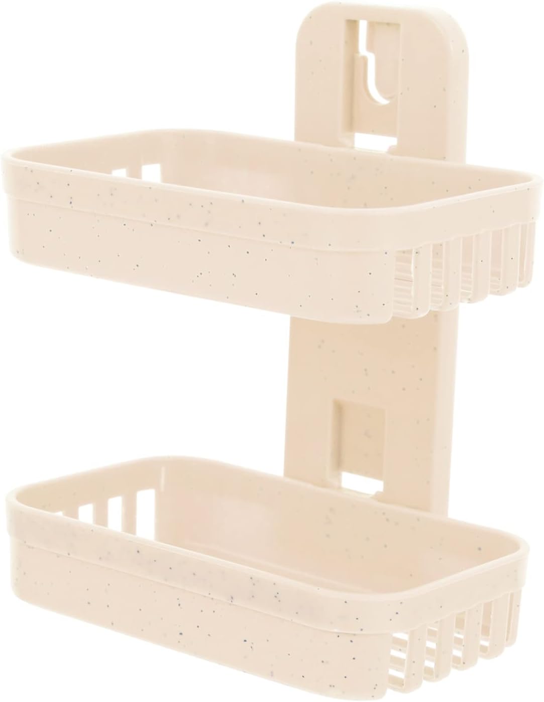 Double Layer Wall Mounted Soap Dish 2-Tier Suction Cup Holder
