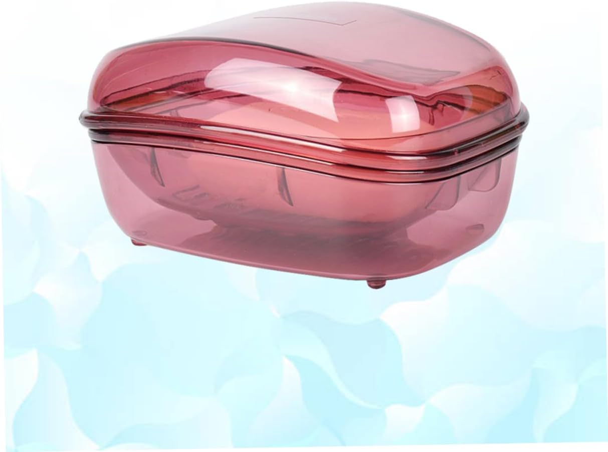Amosfun Covered Plastic Soap Dish Holder