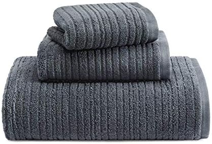 Kenneth Cole Bath Towel Set 3 Piece Terry Cotton