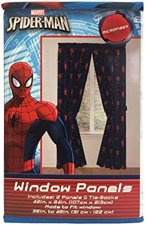 Jay Franco Marvel Spiderman Curtain Panels 4 Piece Set 1
