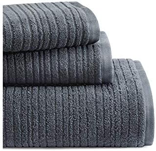 Kenneth Cole Bath Towel Set 3 Piece Terry Cotton