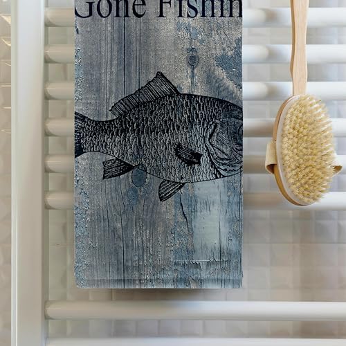3D Rose 15 x 22 Beach Theme Towel White Wash Wood Look