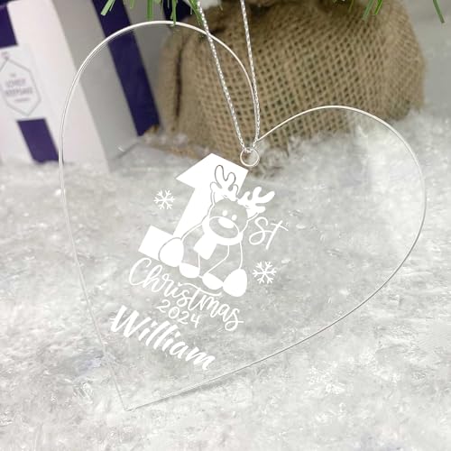 Jasilon Personalized Baby First Christmas Ornament 1