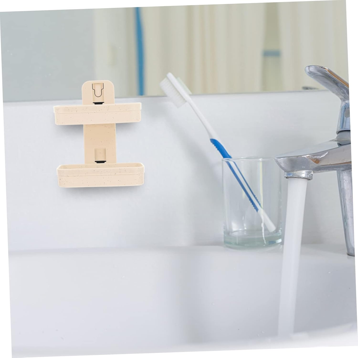Sturdy Plastic Wall Soap Holder Double Layer 1