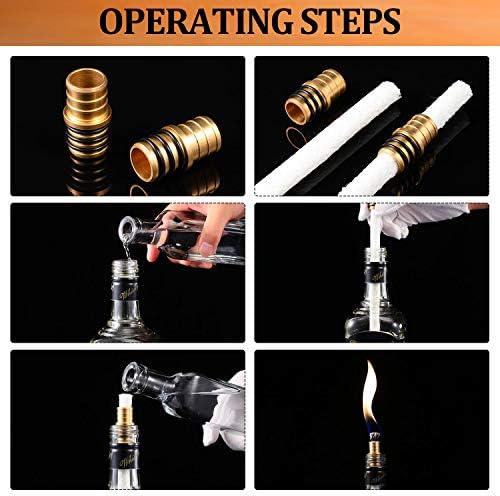 Nuanchu 24-Piece Wine Bottle Torch Wicks Kit 1
