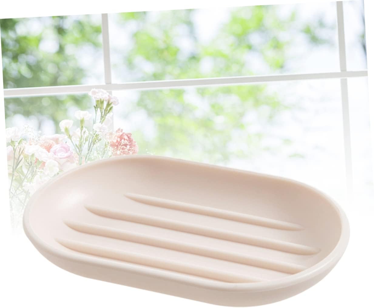 HOOTNEE Oval Soap Dish for Bathroom Shower Bathtub Kitchen